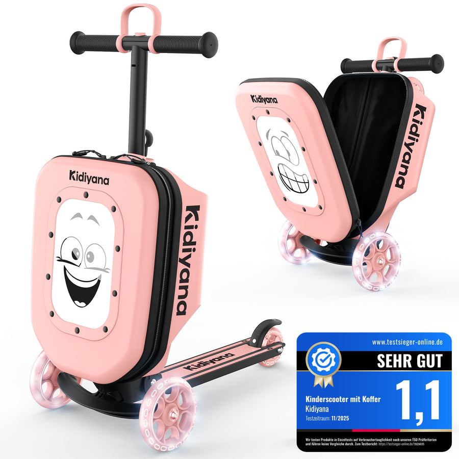 Kidiyana Koffer-Scooter mit Testsiegel